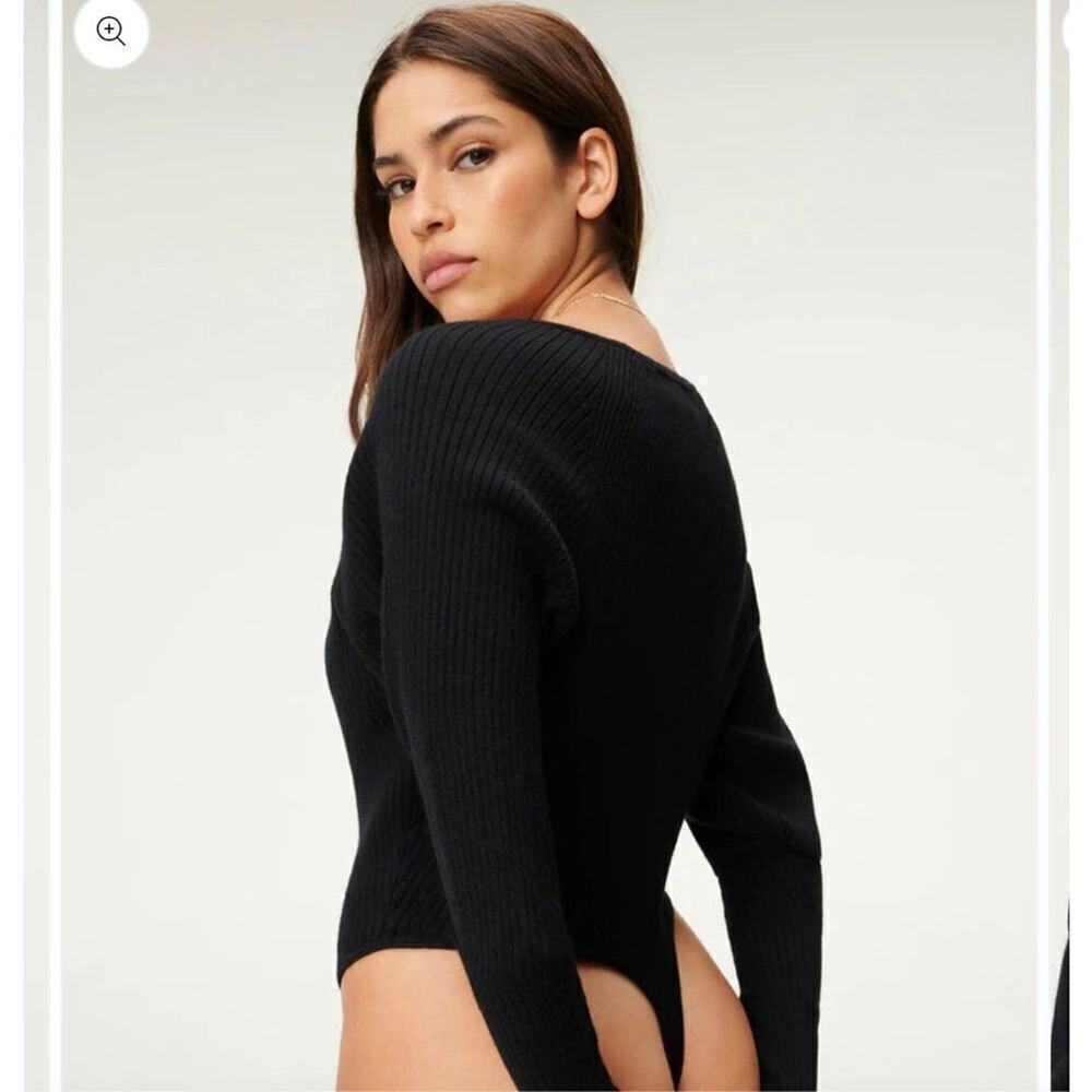 Good American Rib Deep V Bodysuit - Picture 3 of 10